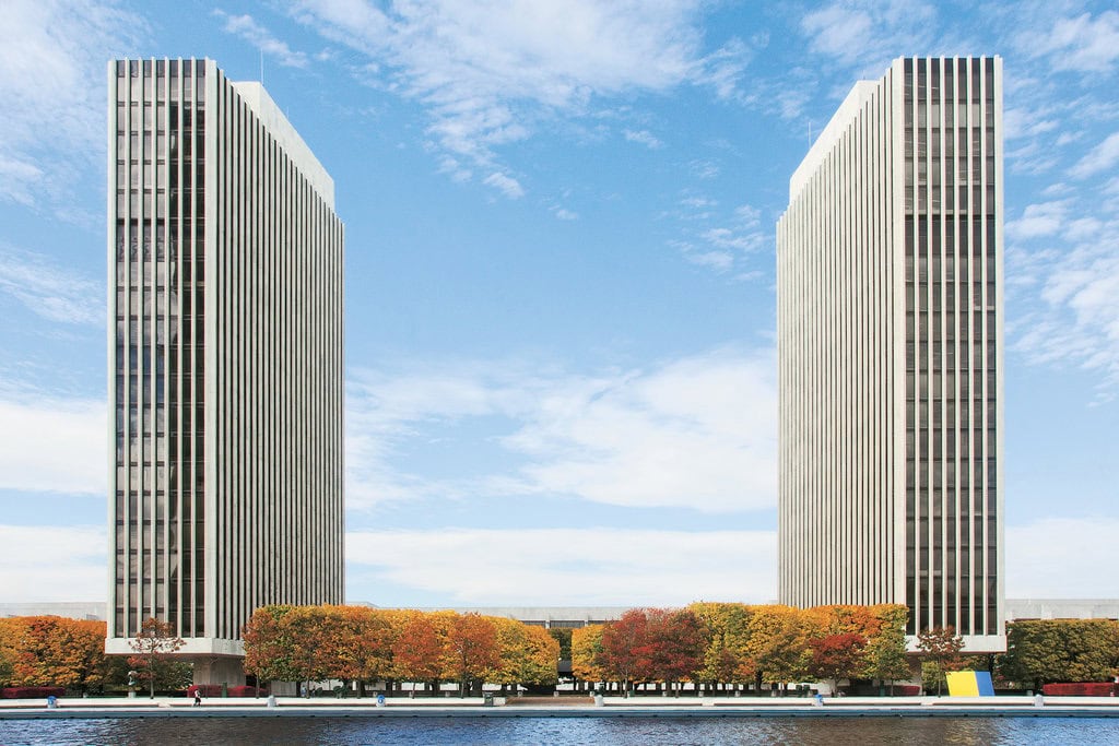Empire State Plaza - Albany - Photo of building exteriors and central plaza