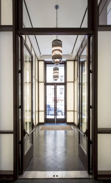 Martha Washington Hotel and Marta - New York - Interior photo of restaurant entrance - Selldorf Architects