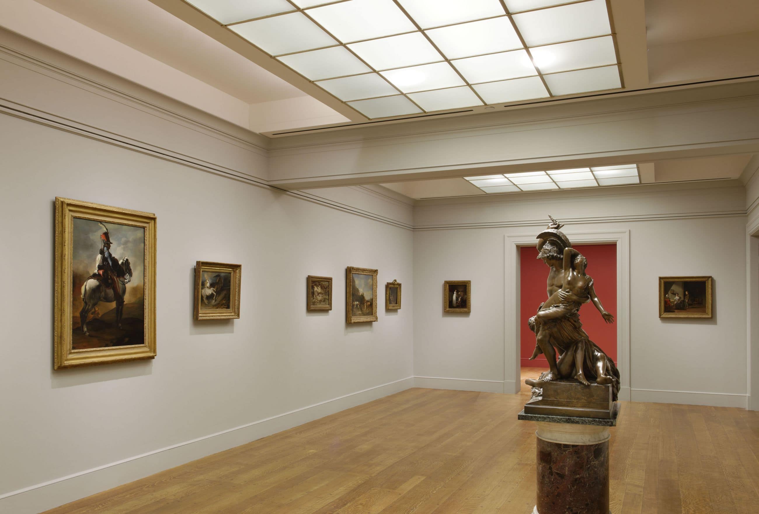 Clark Art Institute - Williamstown - Photo of gallery interior with paintings and sculpture - Selldorf Architects