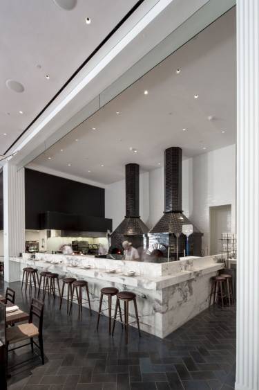 Martha Washington Hotel and Marta - New York - Interior photo of pizza ovens - Selldorf Architects
