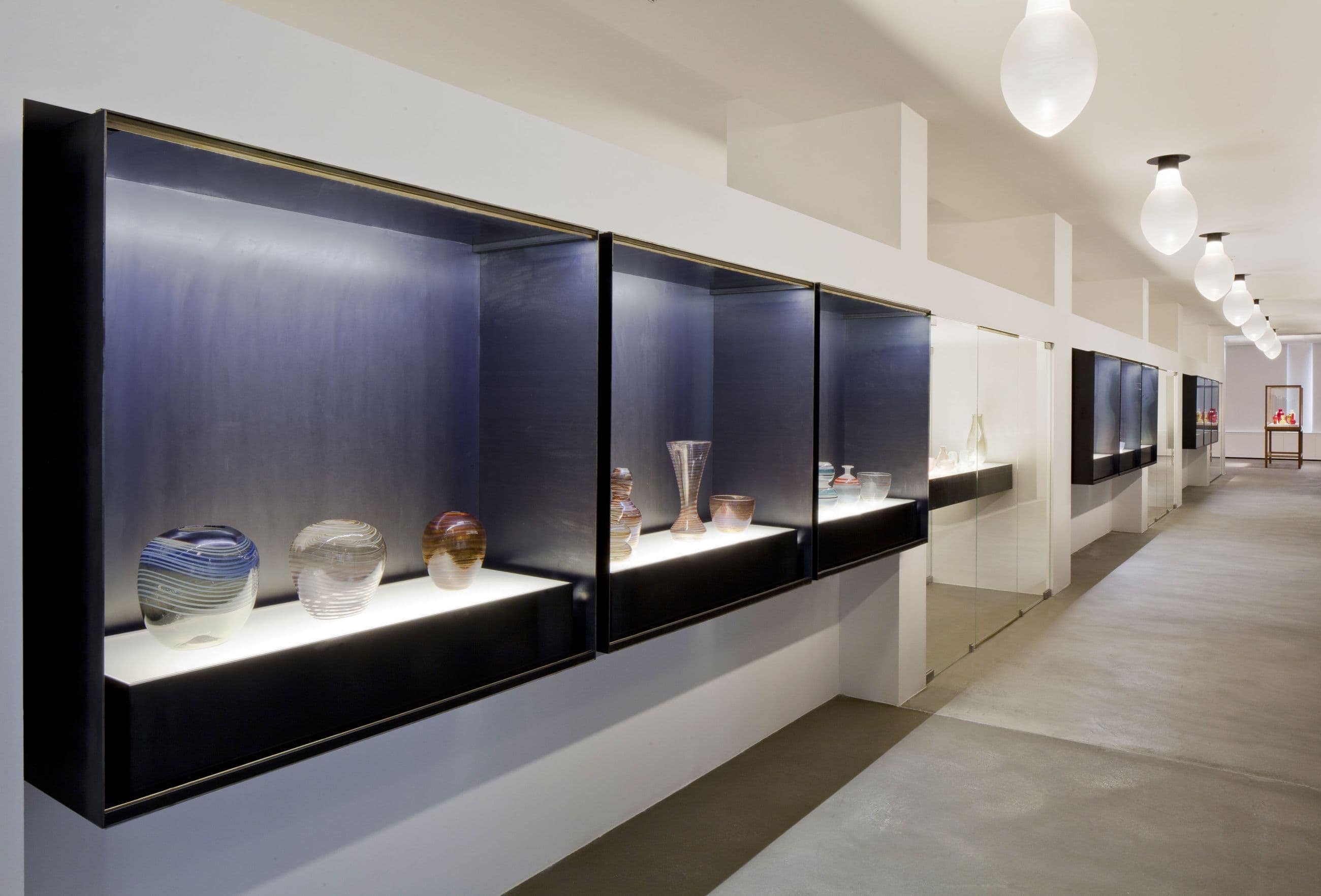 Le Stanze del Vetro - Venice - Interior photo of glass vitrines - Selldorf Architects