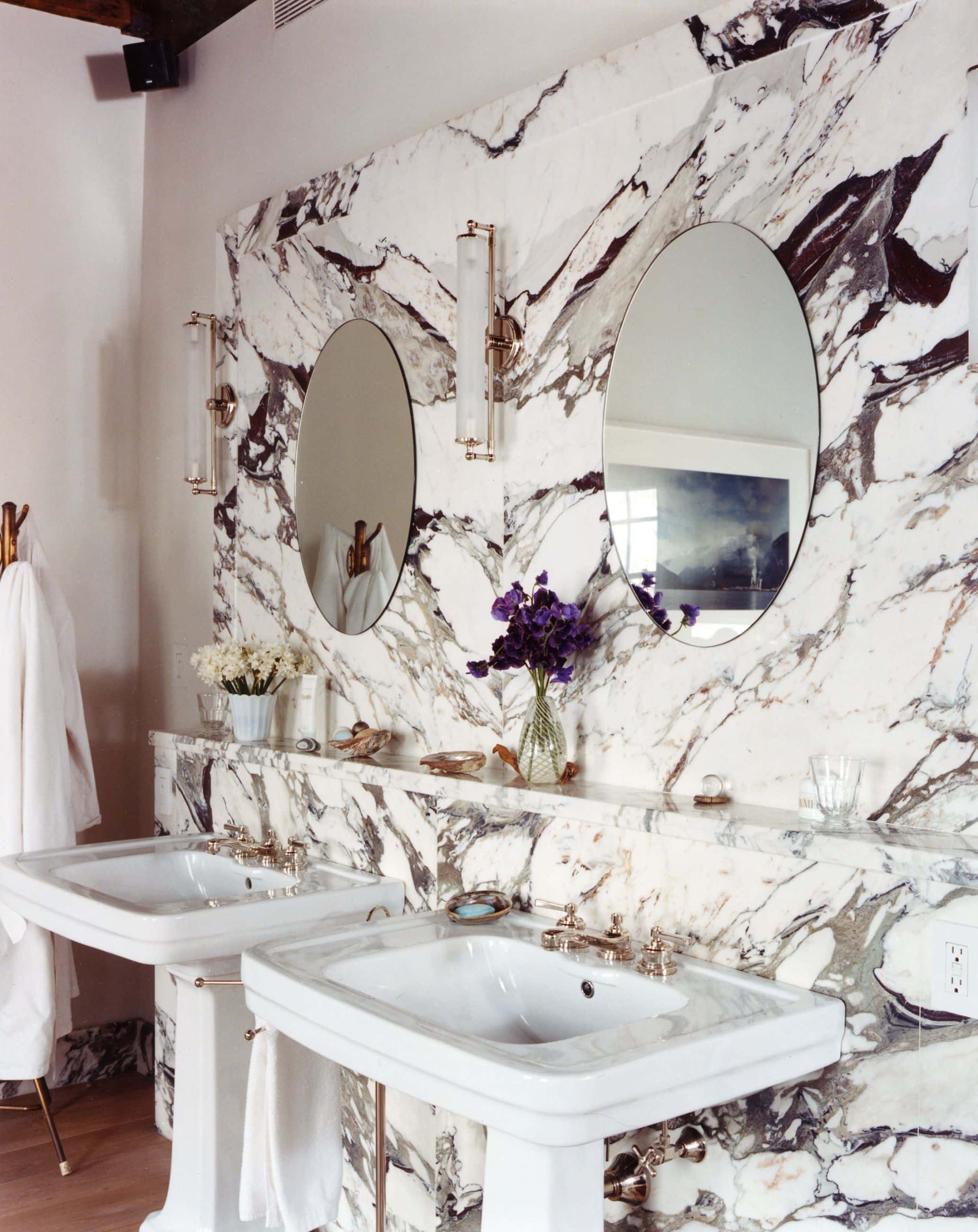 East Village Townhouse - New York - Bathroom Detail Sinks - Selldorf Architects