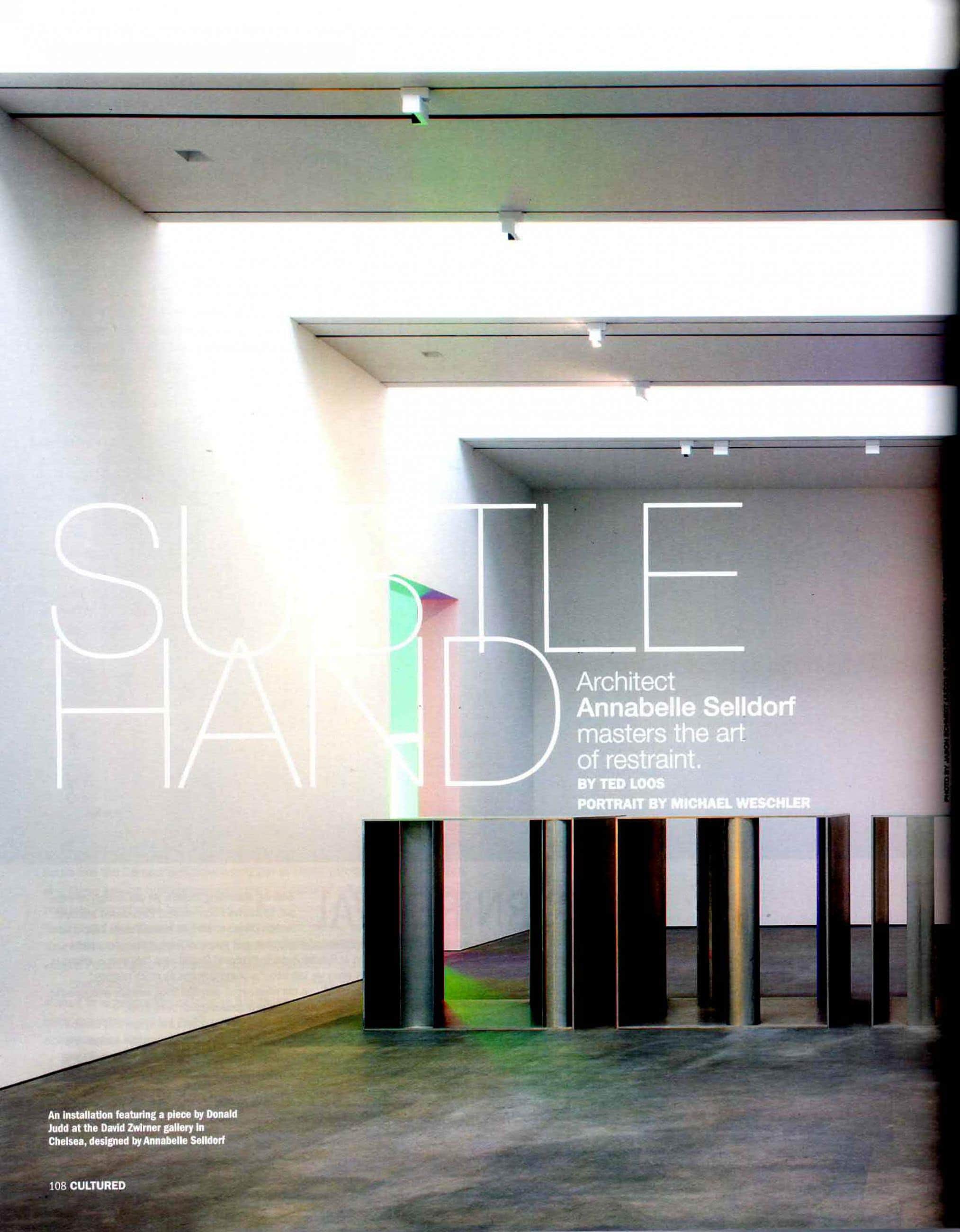 Cultured Magazine profile on Selldorf Architects