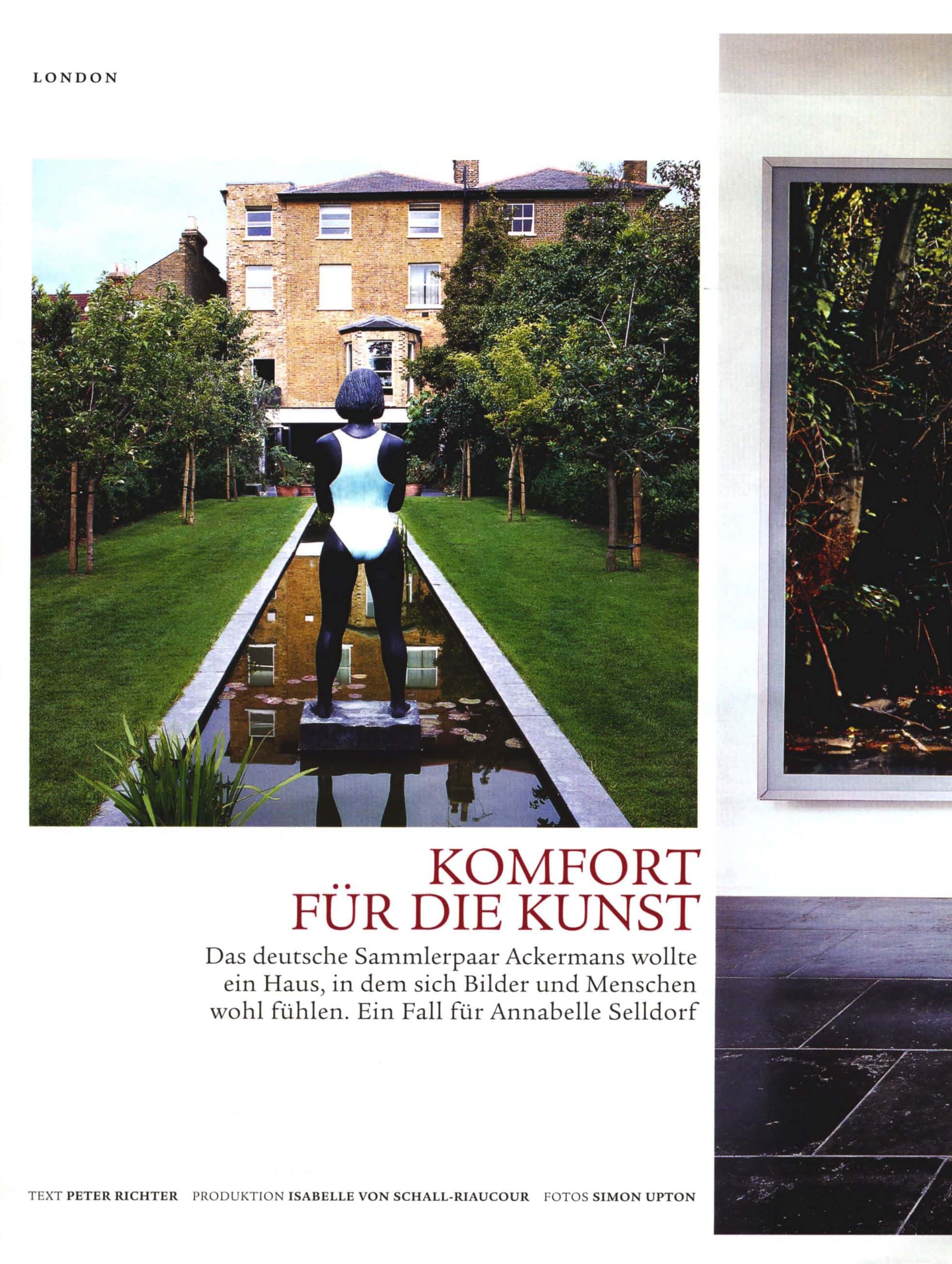 Architectural Digest (German Edition) article on Richmond Townhouse
