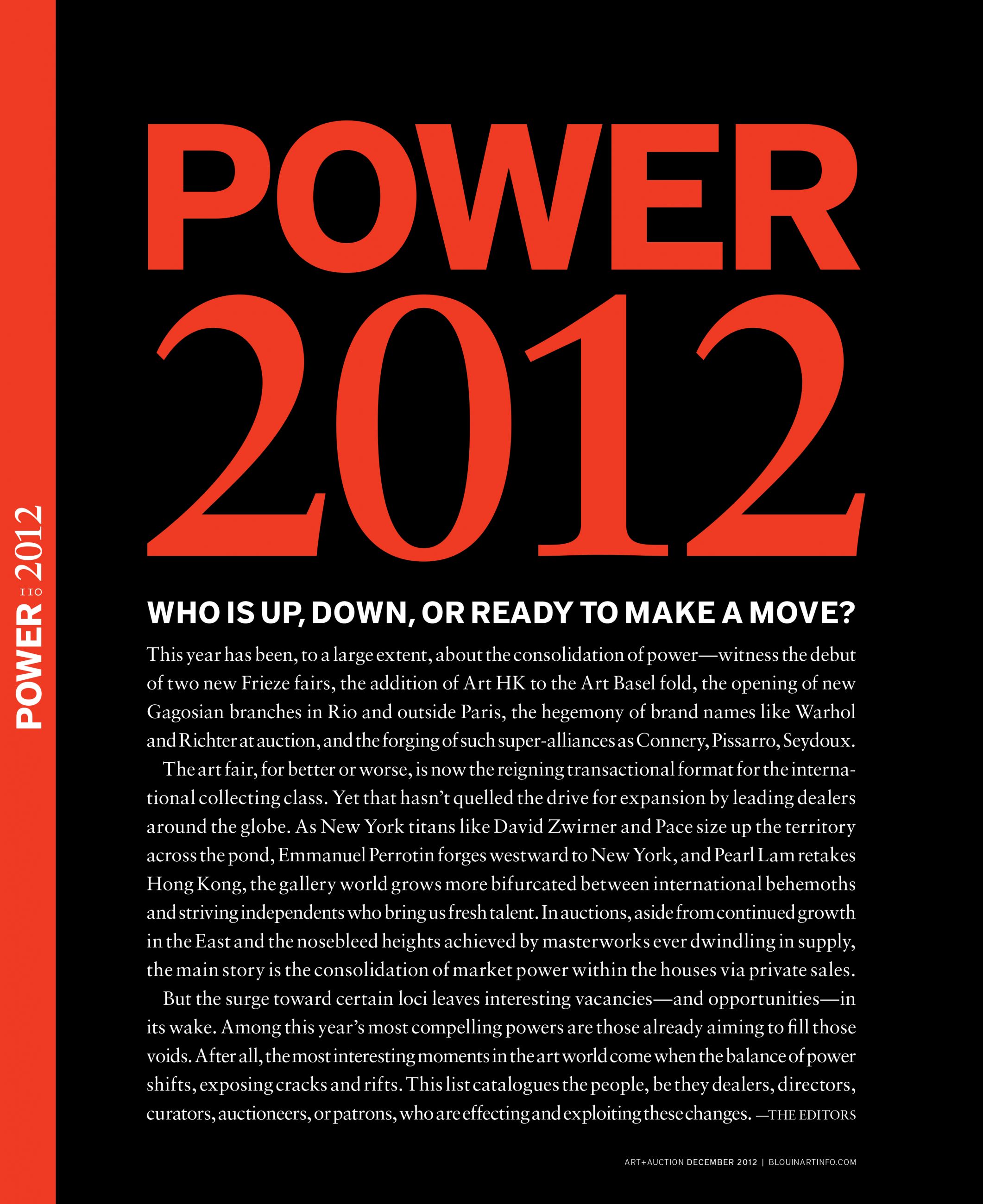 Art + Auction Power 2012 profile on Selldorf Architects