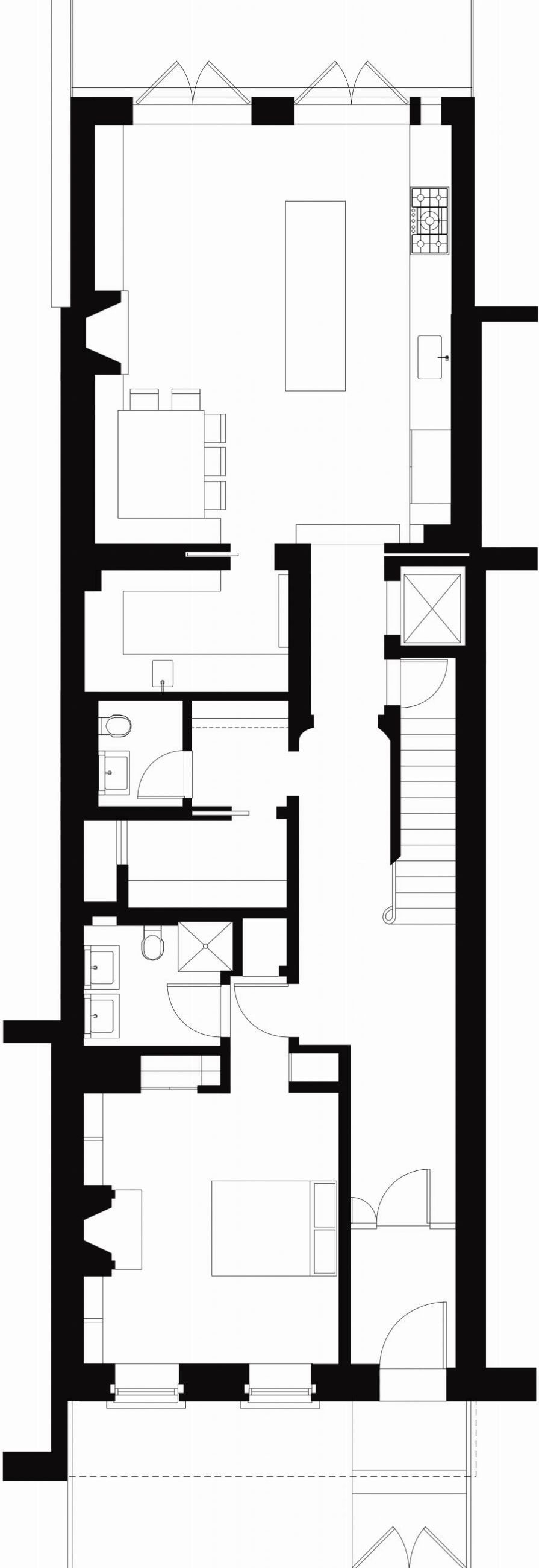 East Village Townhouse - New York - Basement Plan - Selldorf Architects