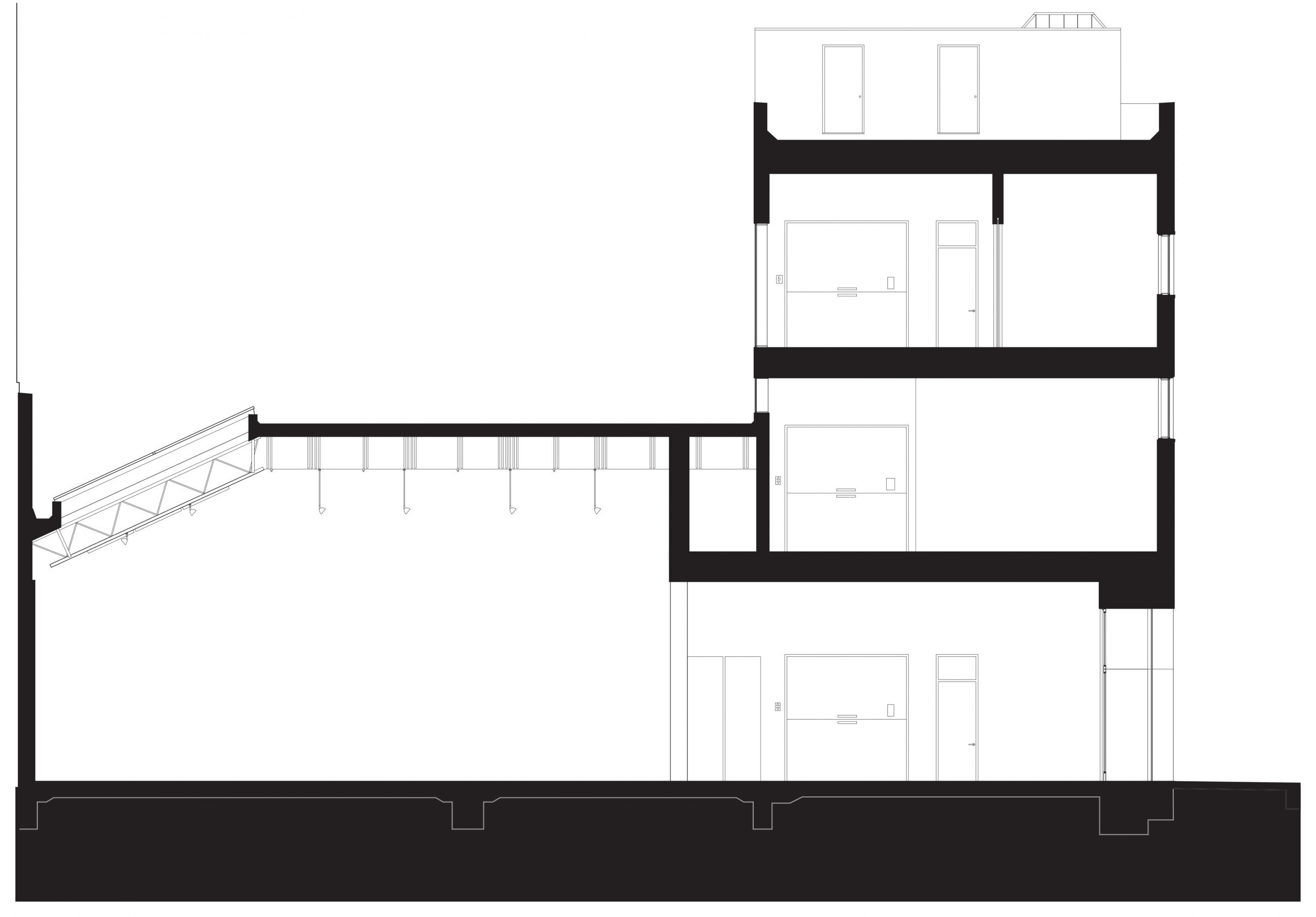 Gladstone Gallery - New York - Section - Selldorf Architects