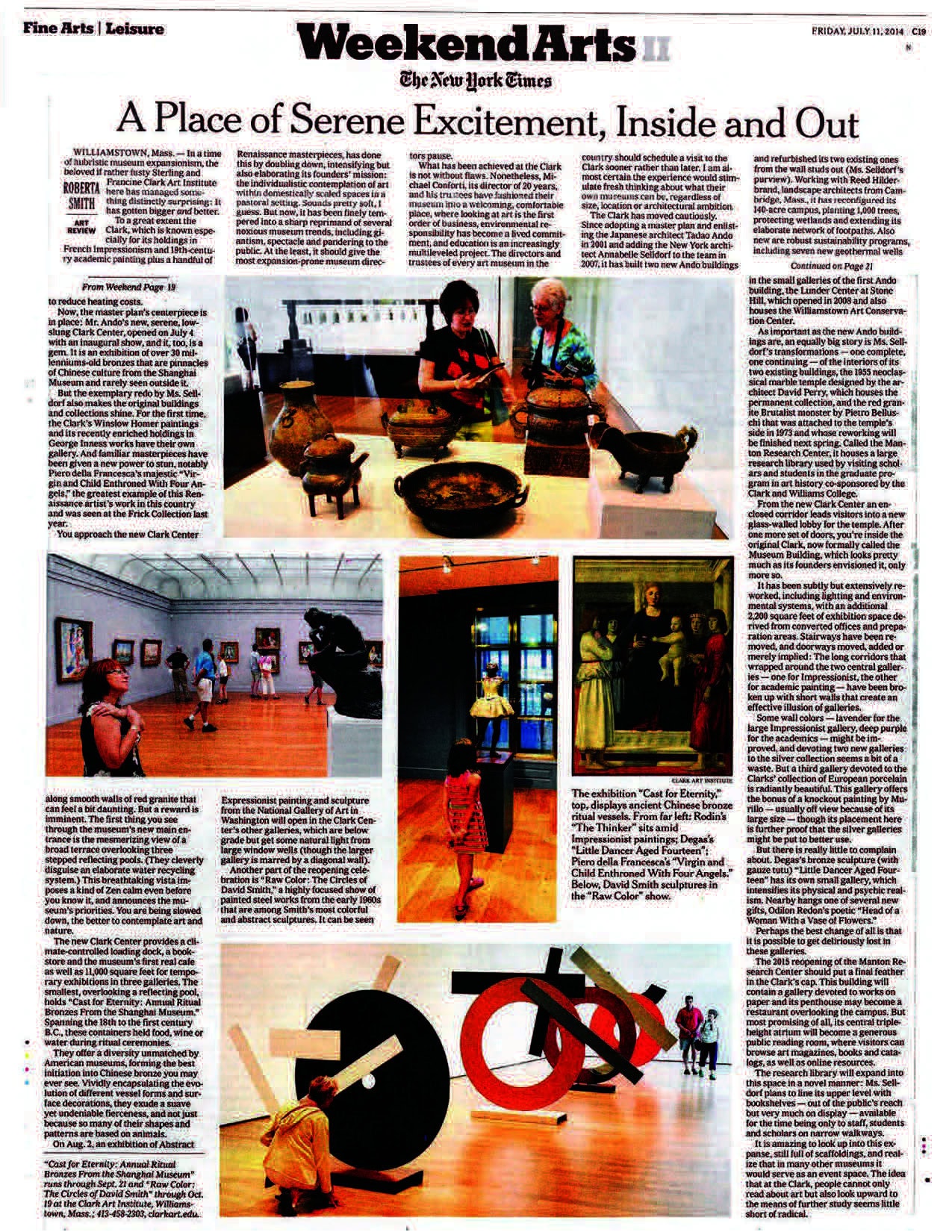 The New York Times article on The Clark, press image