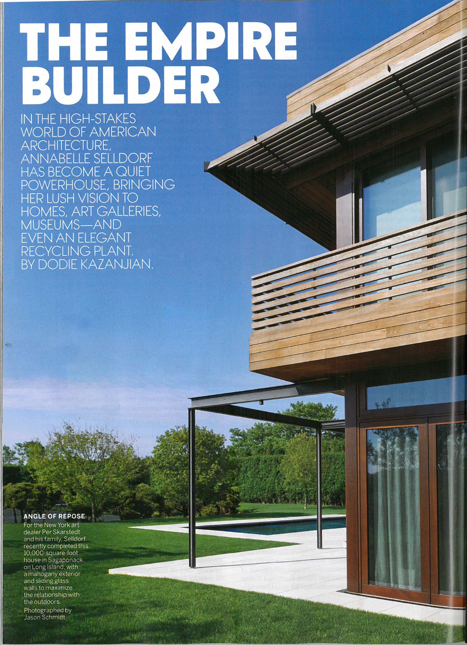 Annabelle Selldorf Vogue article, press image