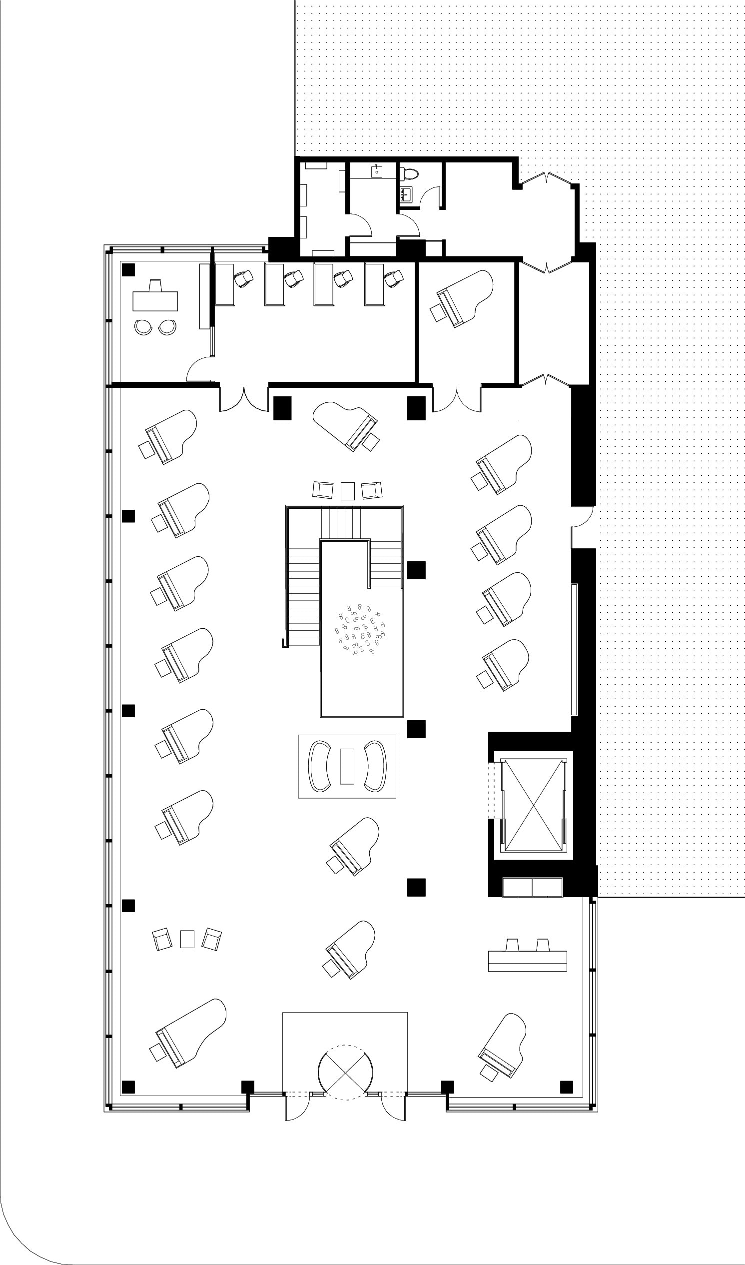 Steinway Hall, Selldorf Architects, ground floor architectural plan