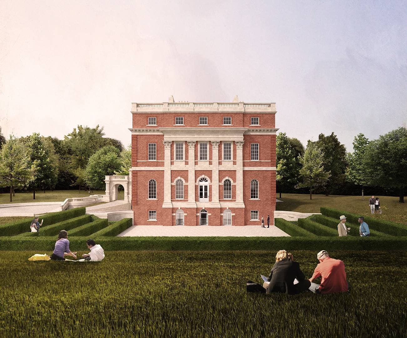 Clandon Park International Design Competition Final Concept - South Facade - Selldorf Architects