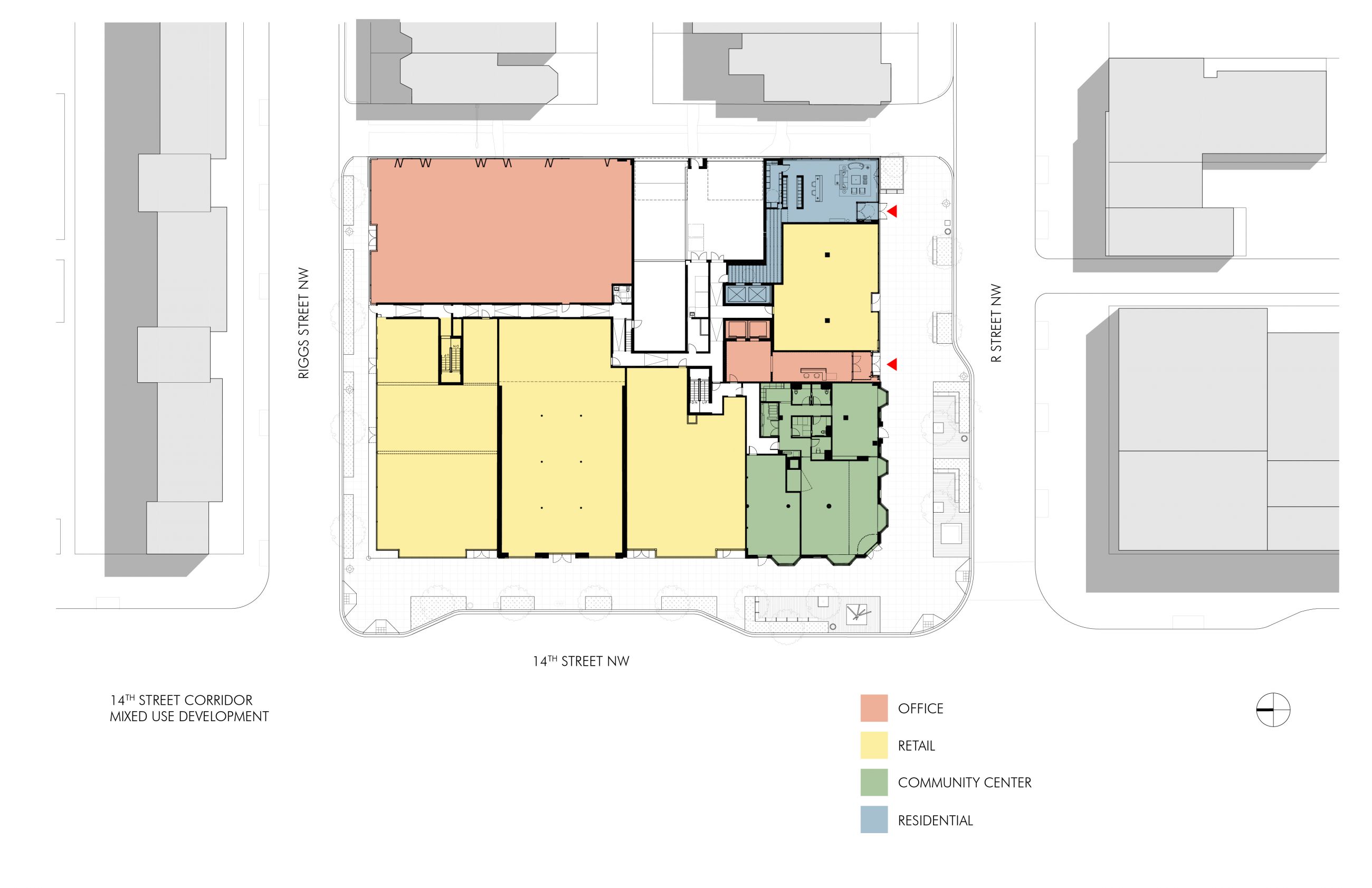 site plan 1stfloor with color blocks