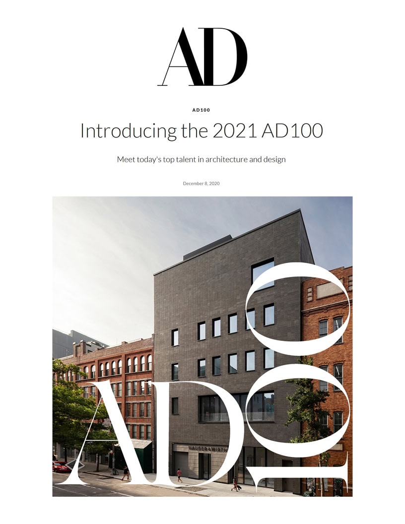 Selldorf Architects #AD100 Hauser & Wirth