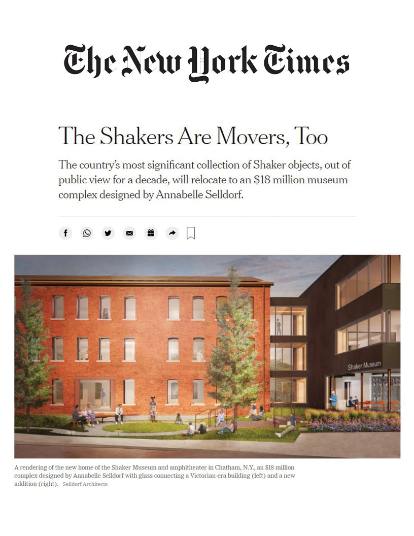 new york times shaker museum selldorf