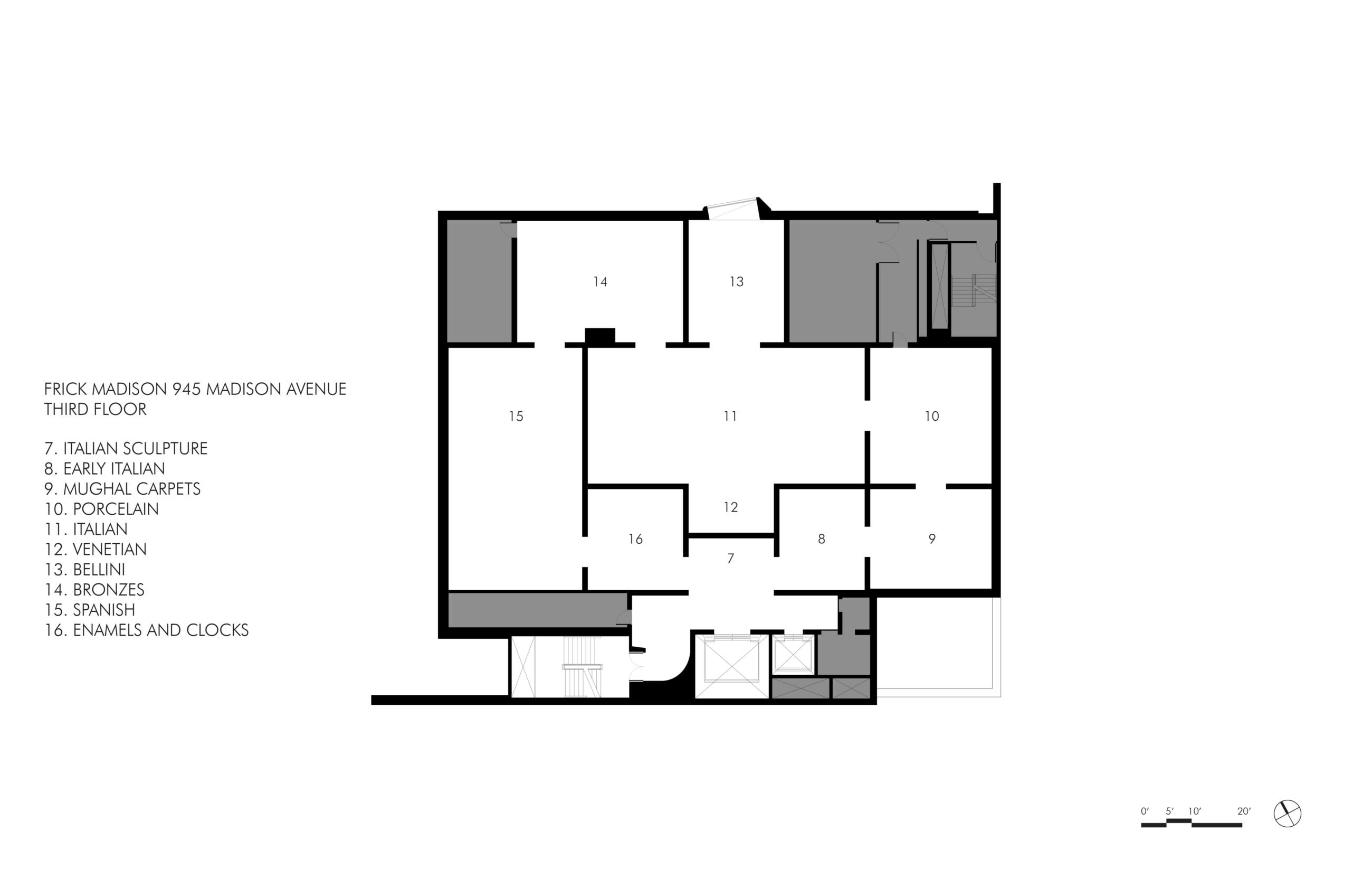 Frick Madison - Third Floor Plan - Selldorf Architects