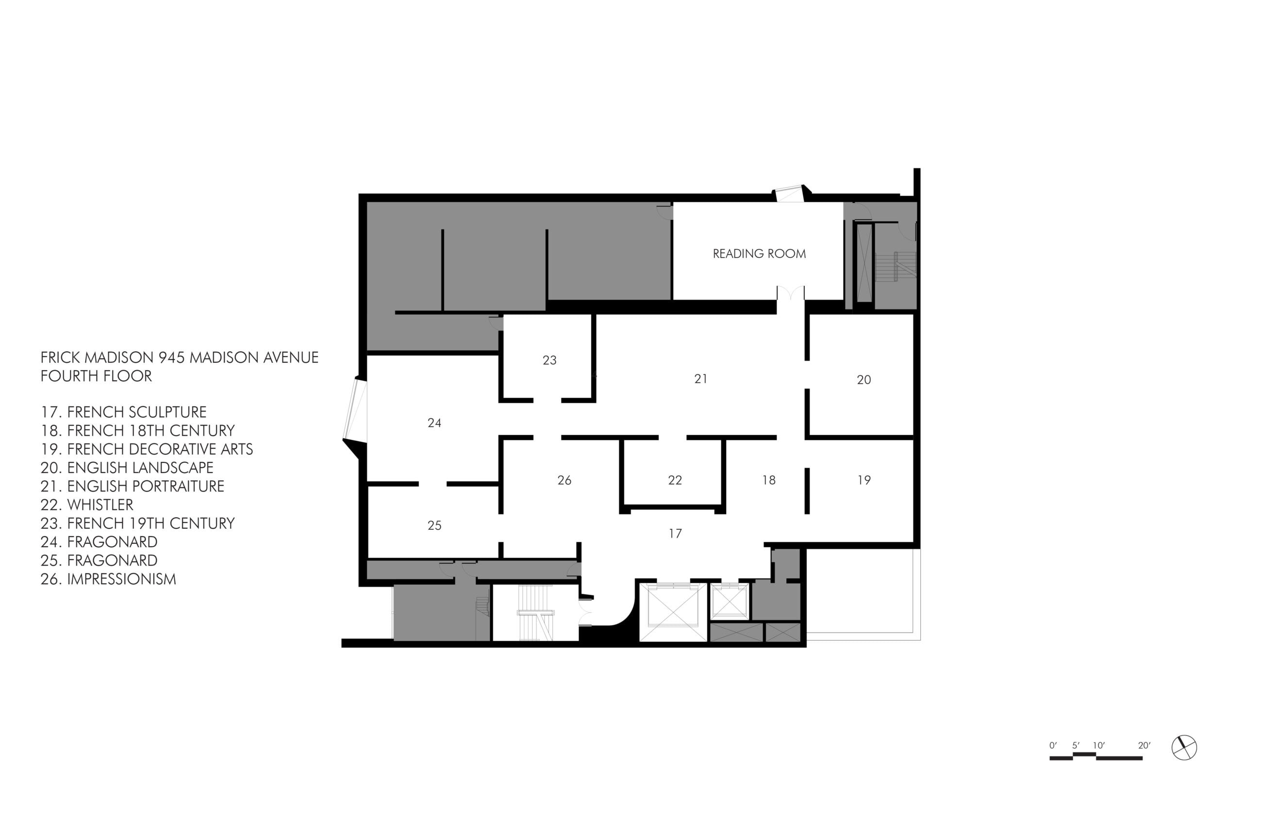 Frick Madison - Fourth Floor Plan - Selldorf Architects