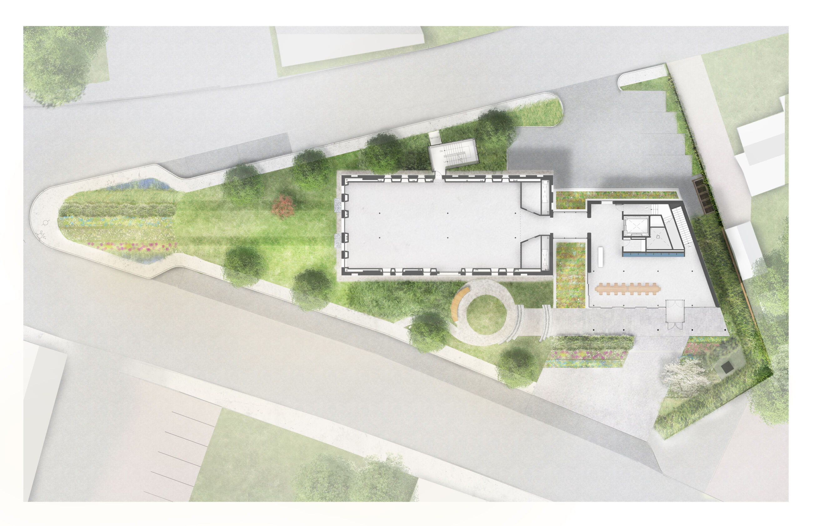 Shaker Museum landscape site plan, Selldorf Architects