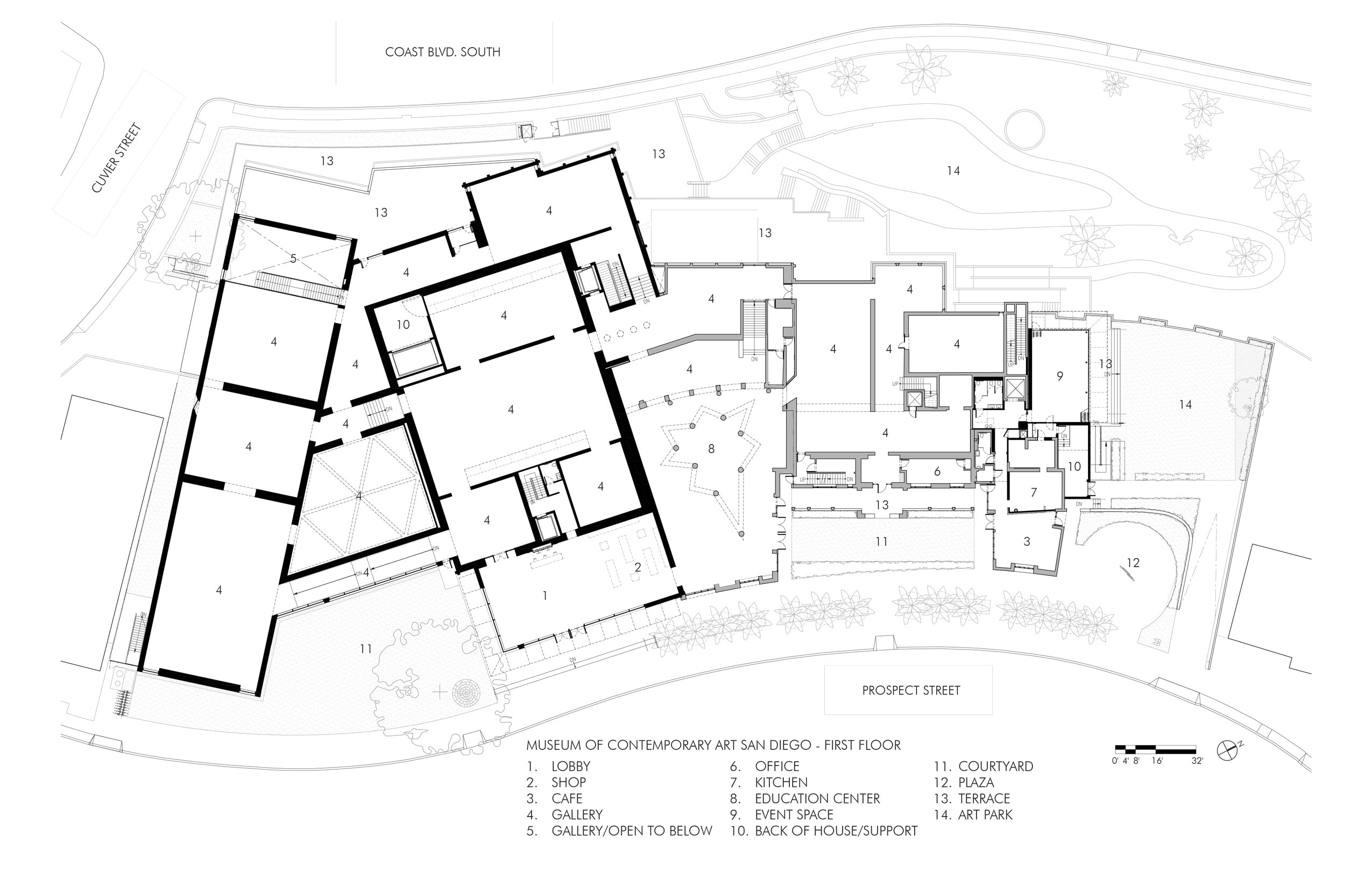 Museum of Contemporary Art - San Diego - Floor Plan - Selldorf Architects