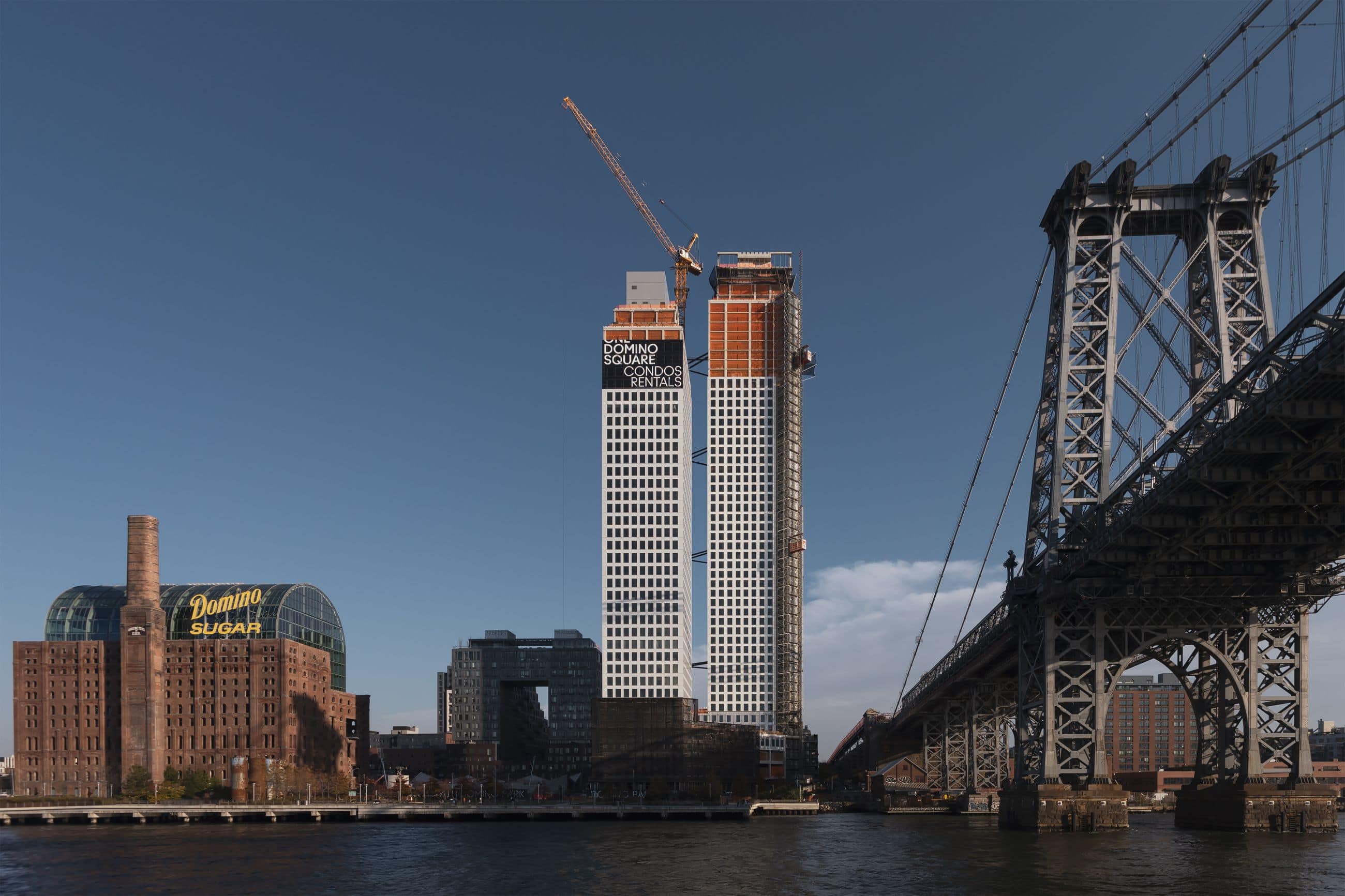 One Domino Square - Construction view from the east river - Selldorf Architects