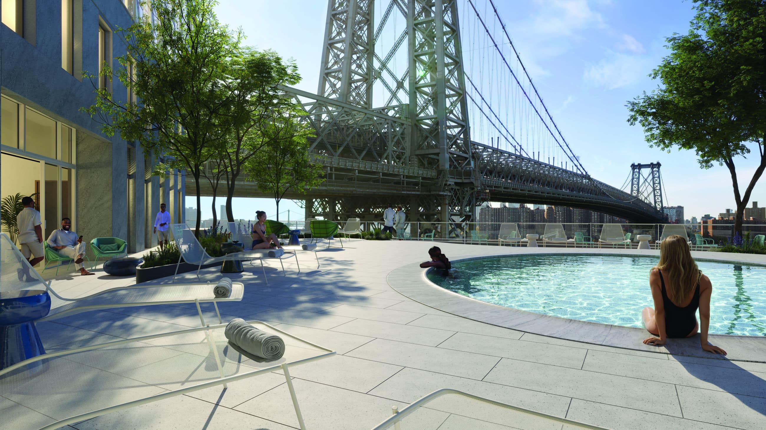 One Domino Square - Exterior pool deck - Selldorf Architects