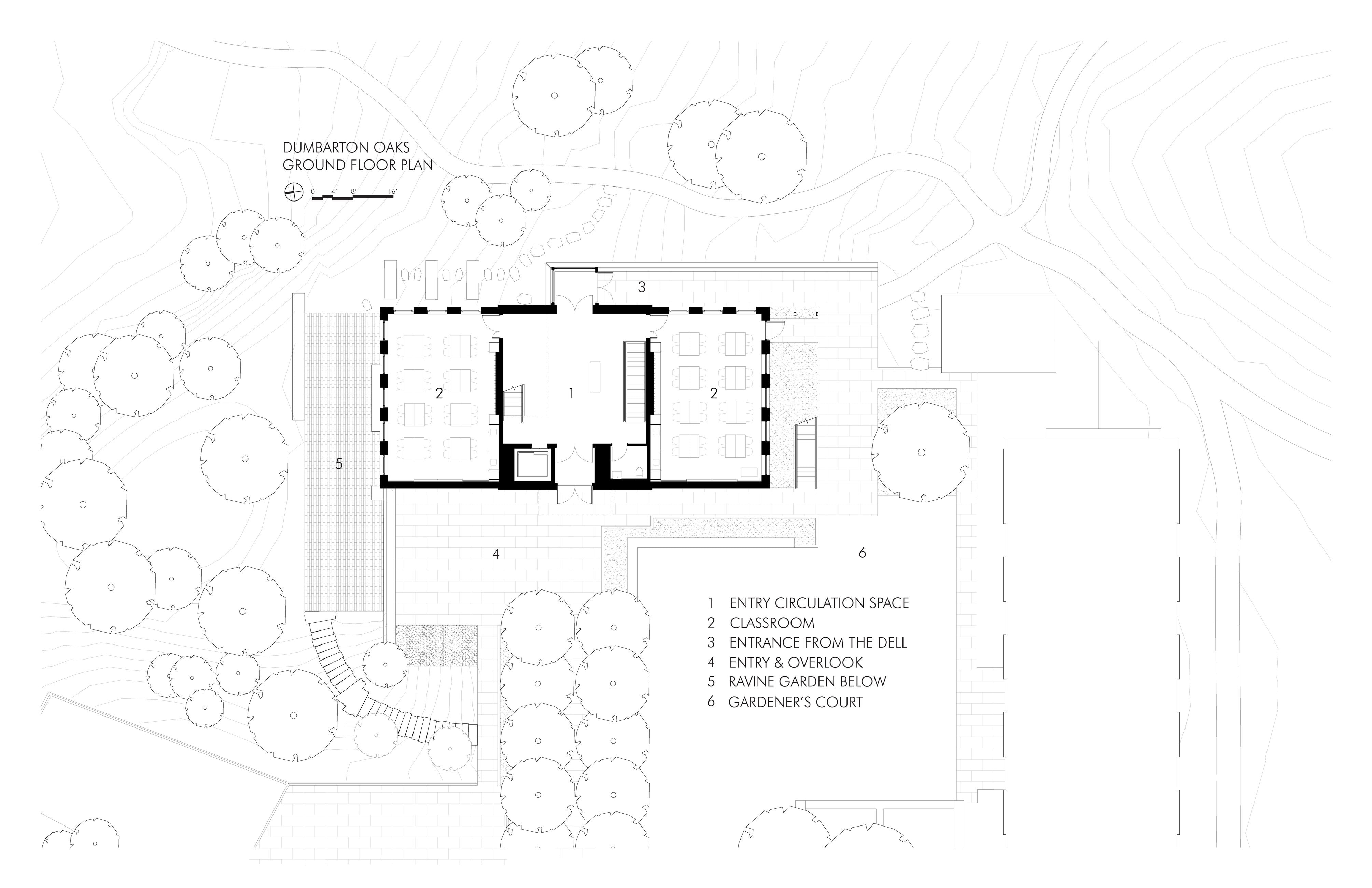 dumbarton oaks selldorf groundfloor plan