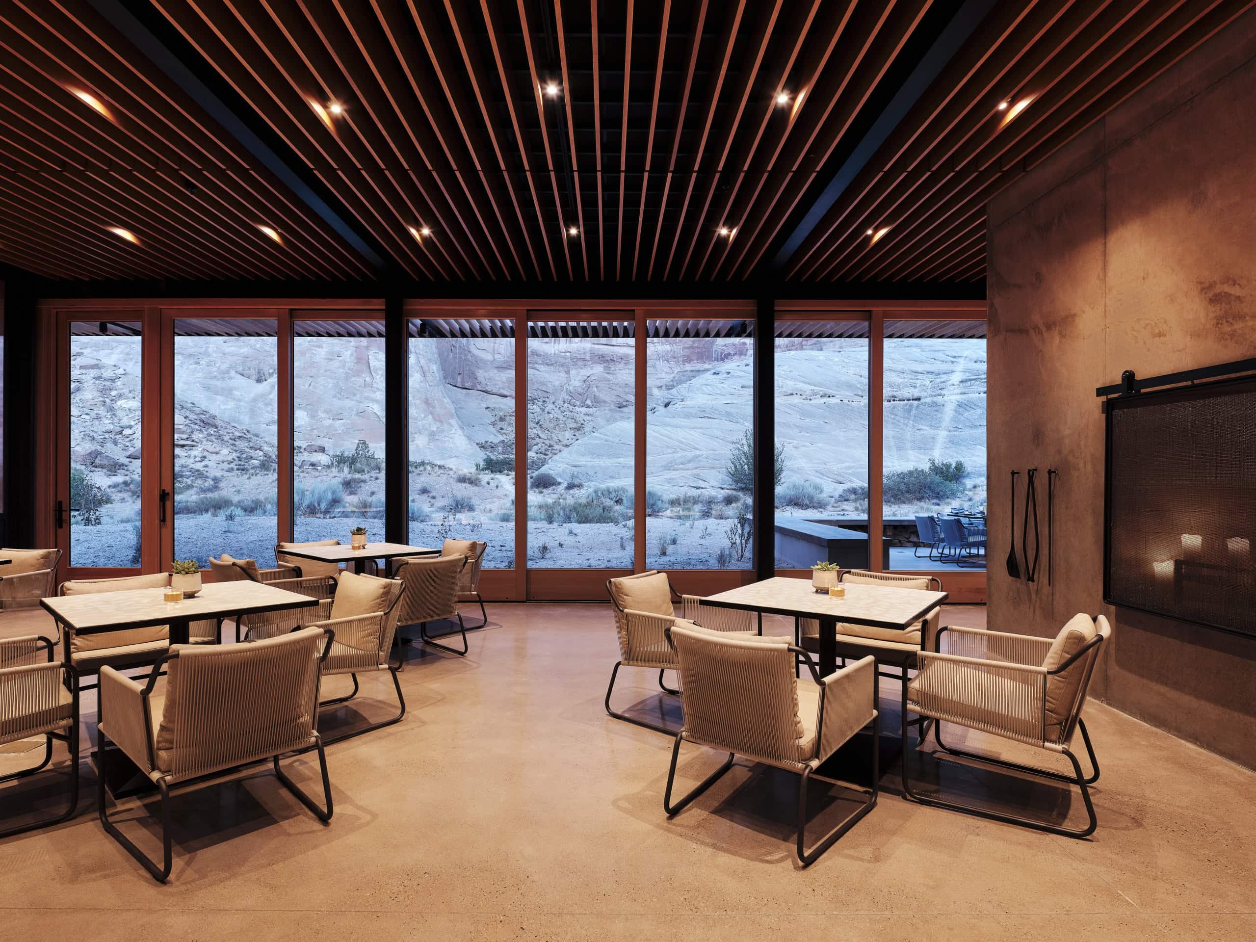 Commons Building at Camp Sarika by Amangiri - Restaurant - Selldorf Architects