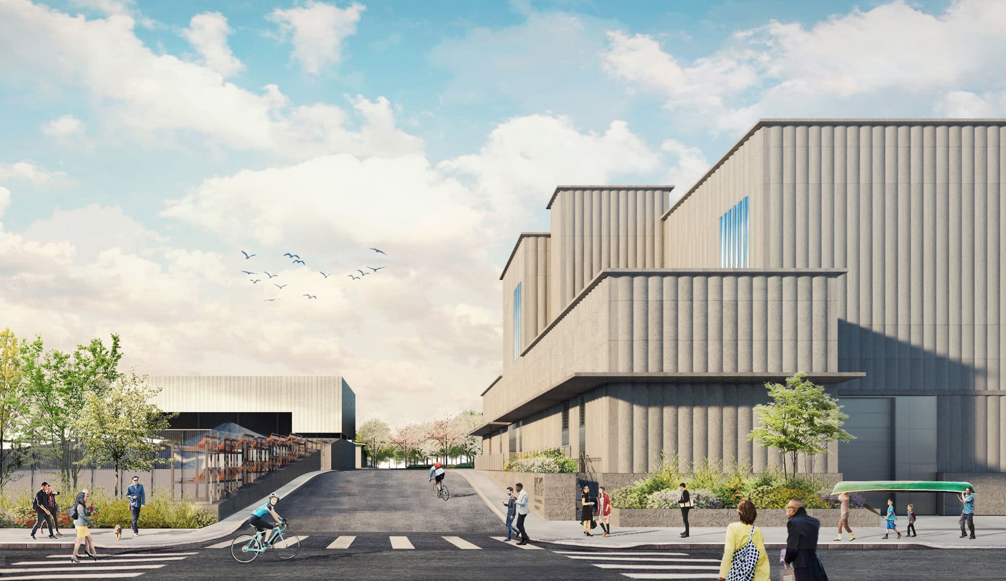 Gowanus CSO Facility - Owls Head - Infrastructure - New York - Rendering Exterior - Selldorf Architects
