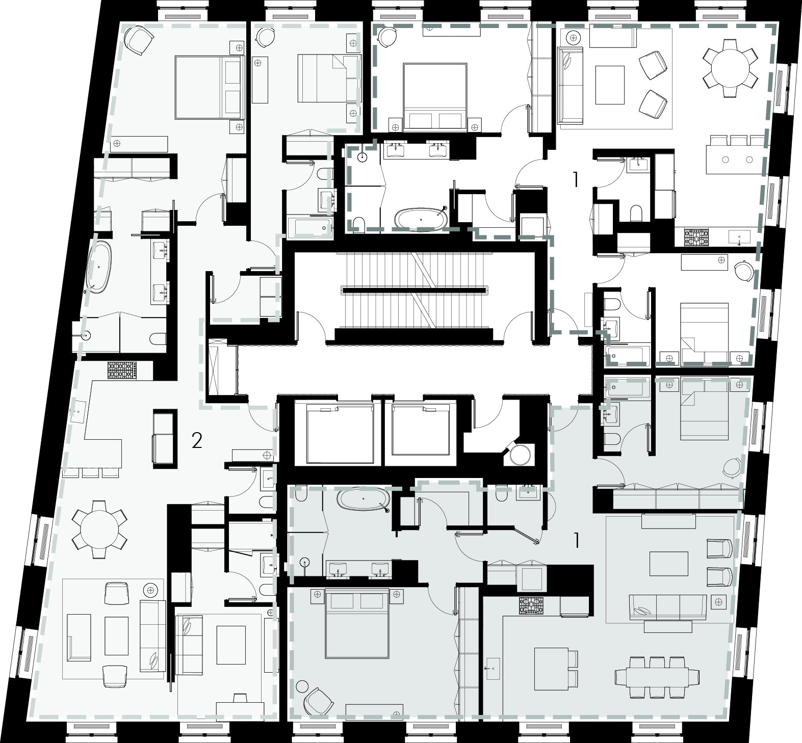 21 East 12th Street - 3 Unit Plan - Selldorf Architects - New York