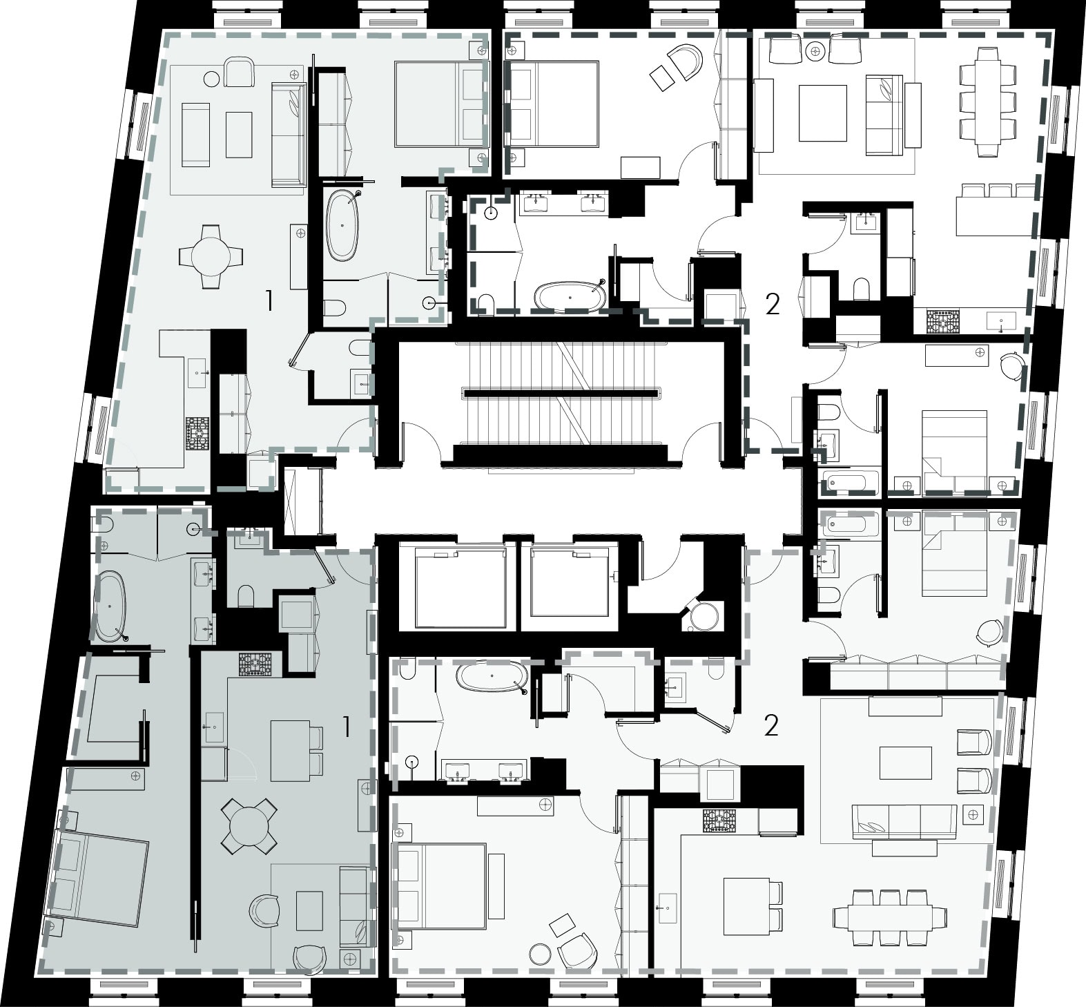 21 East 12th Street - 4 Unit Plan - Selldorf Architects - New York