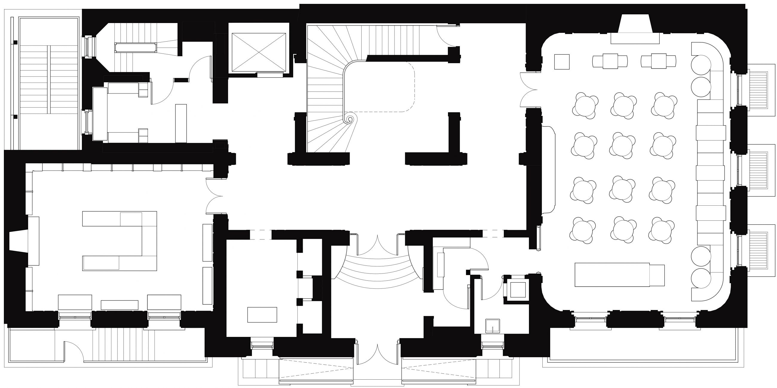 Neue Galerie - New York - First floor plan - Selldorf Architects