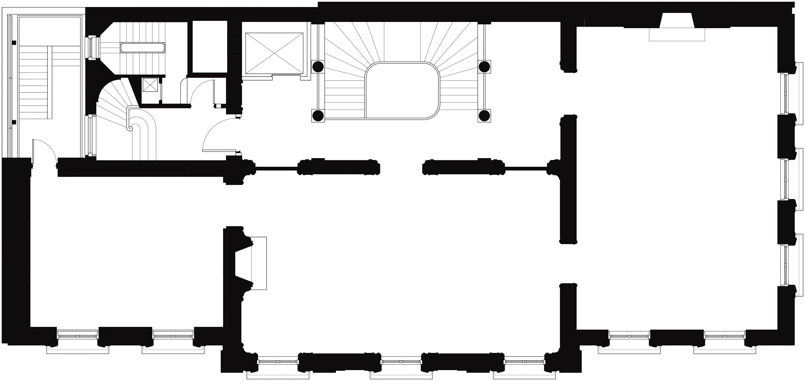 Neue Galerie - New York - Second floor plan - Selldorf Architects