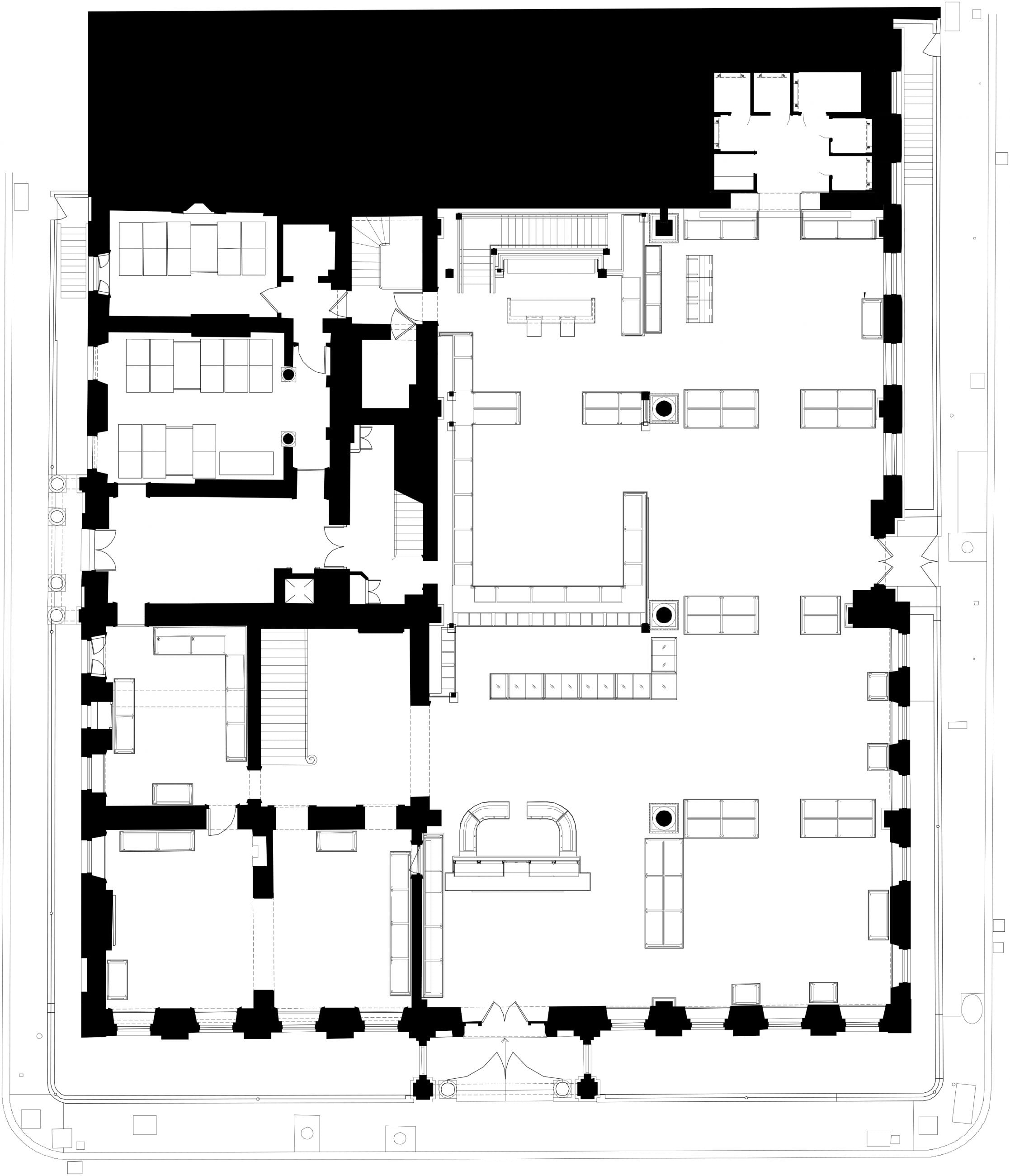 Abercrombie & Fitch Flagship Stores - New York London Los Angeles - Plan 3 - Selldorf Architects