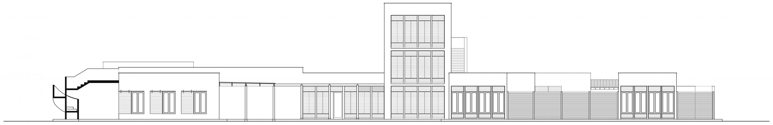 Ama Estancia - Pedasi Panama - East Elevation - Selldorf Architects