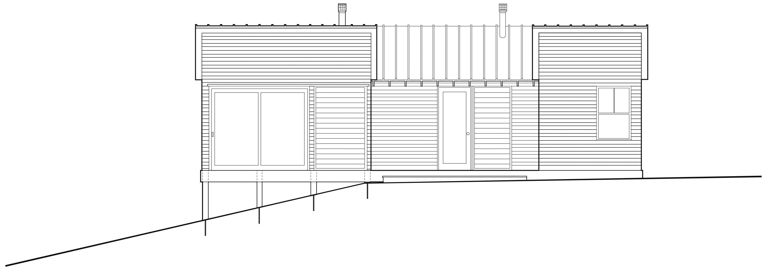 Artists' Cabin - Nova Scotia - Cabin Elevation - Selldorf Architects