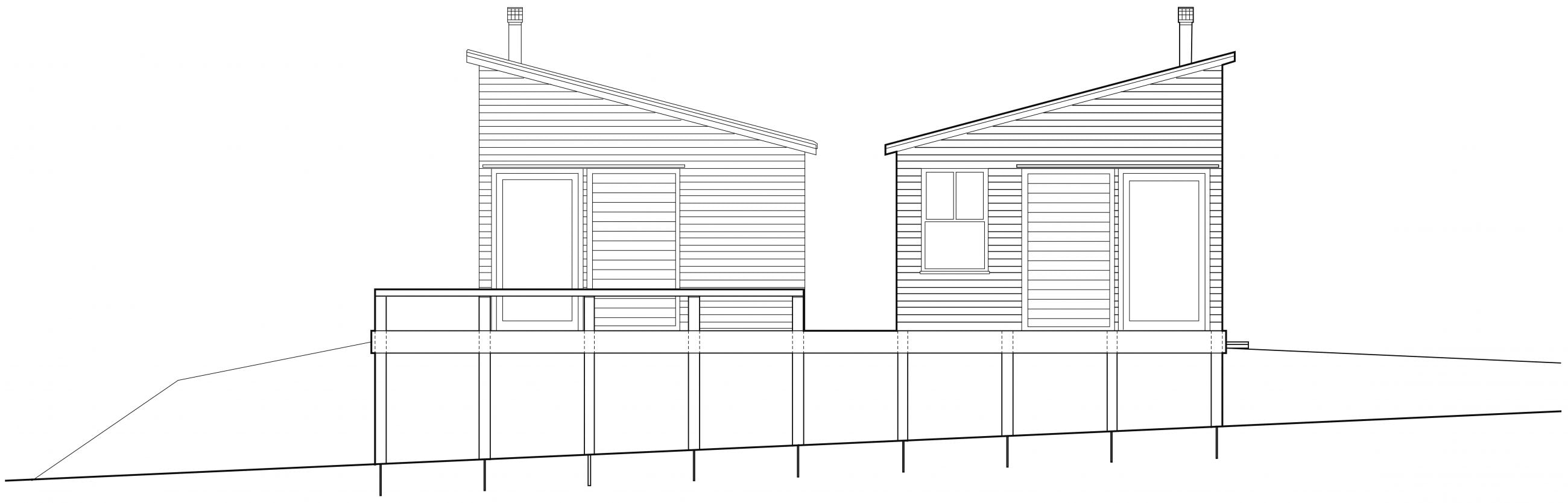 Artists' Cabin - Nova Scotia - Cabin Elevation - Selldorf Architects