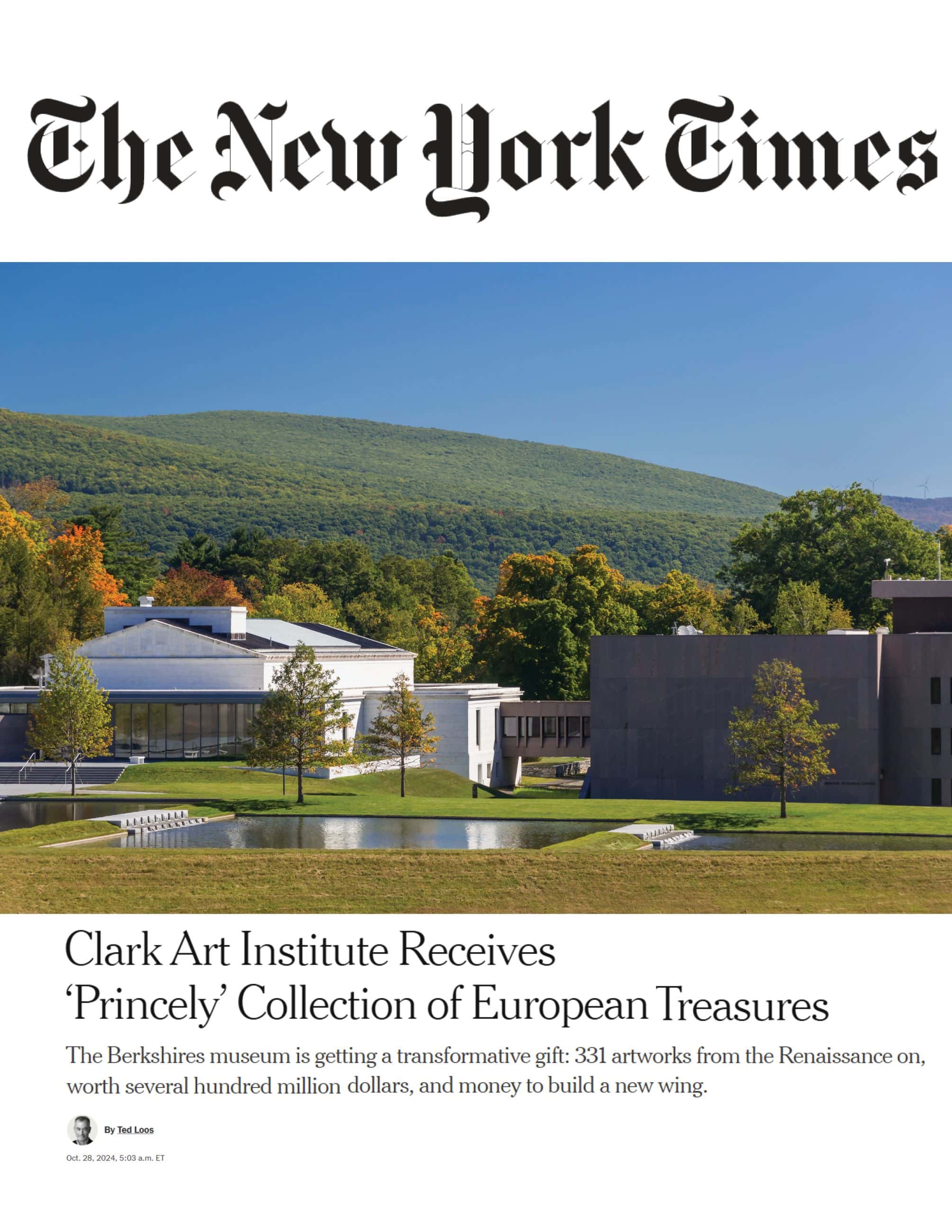 The Clark Institute, new wing, Selldorf Architects