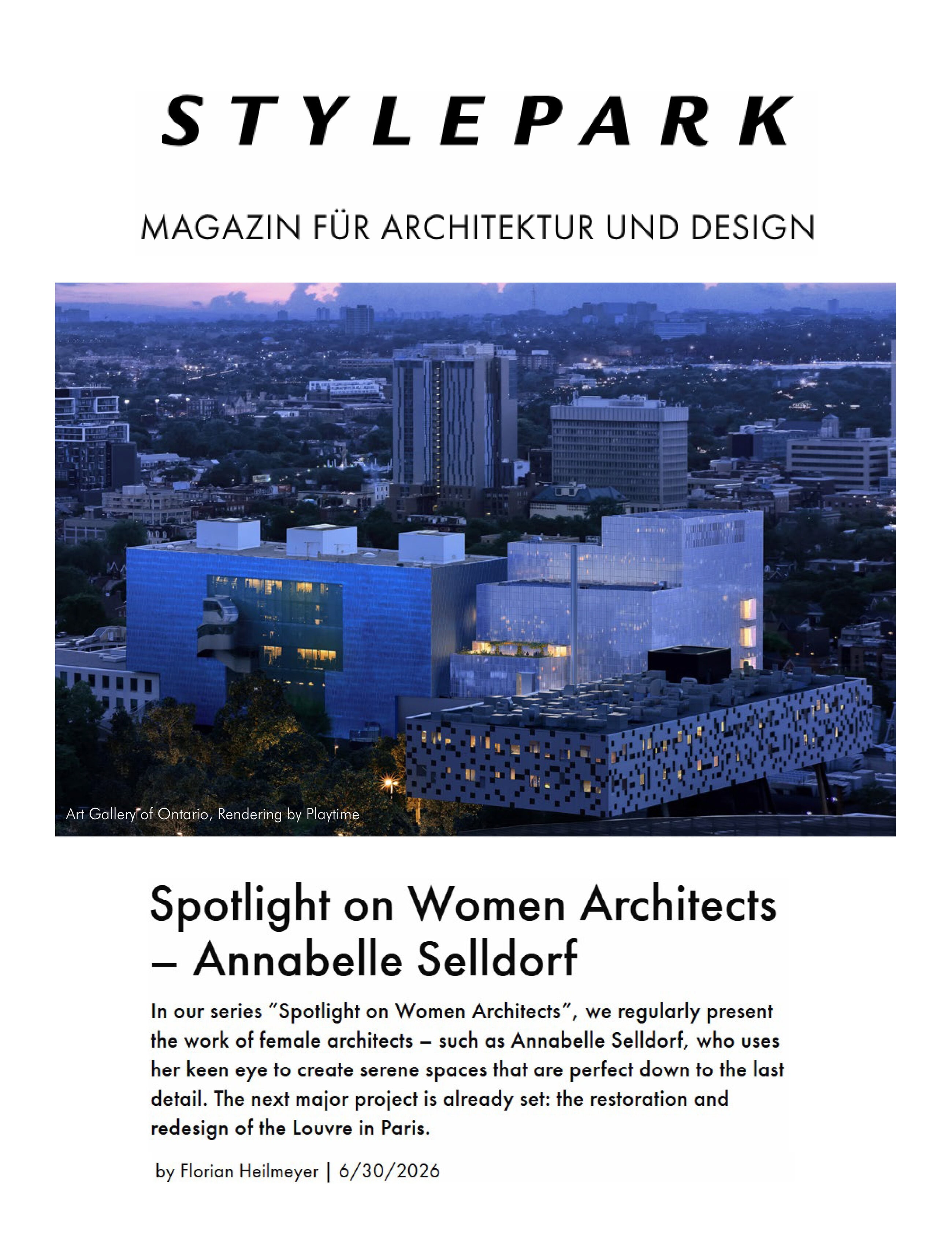 stylepark selldorf architects annabelle selldorf